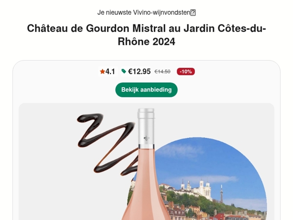 Sprankelend frisse, vol fruitige Rhône Rosé 