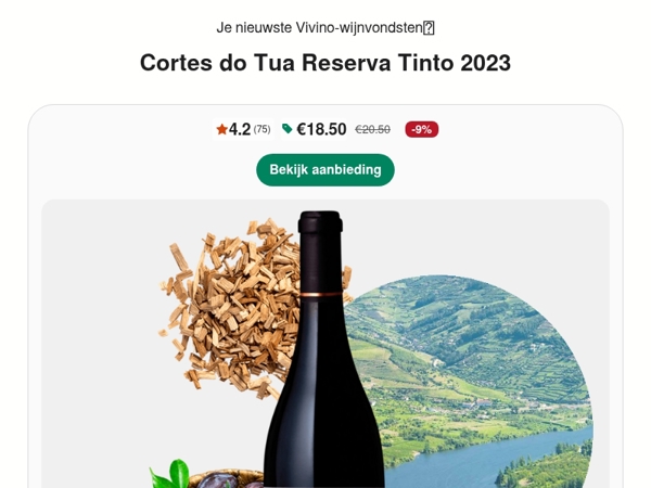 Een 4.2 ⭐  Douro rode wijn met 9% korting | Geselecteerd op basis van wat je lekker vindt