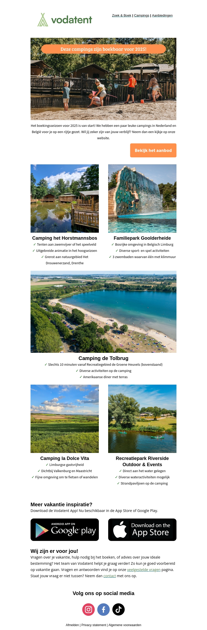 Het boekingsseizoen voor 2025 is van start! 🥳 Het boekingsseizoen voor 2025 is van start! 🥳