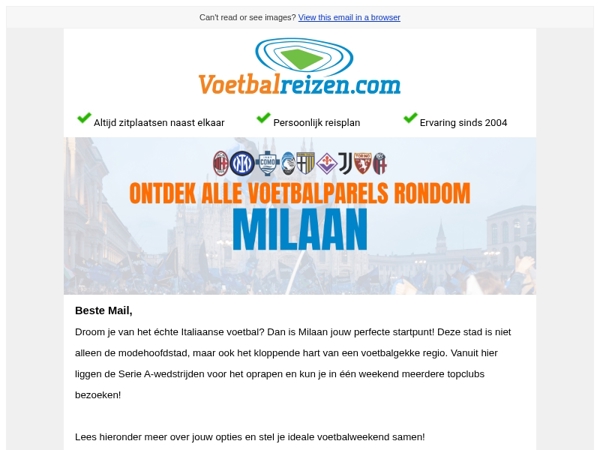 🇮🇹 Ontdek alle voetbalparels rondom Milaan