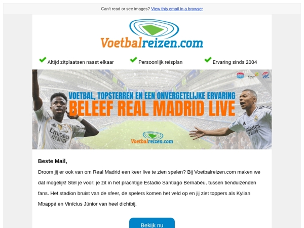 ⚽ Hala Madrid! Live naar het Bernabéu