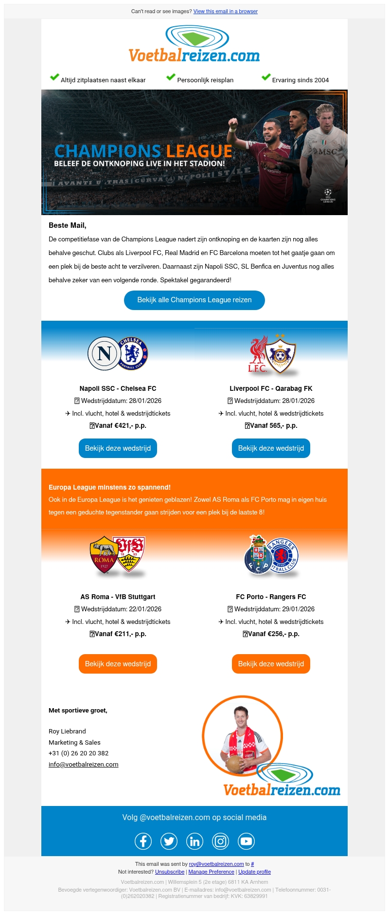 De ontknoping nadert: beleef de Champions League live in het stadion De ontknoping nadert: beleef de Champions League live in het stadion