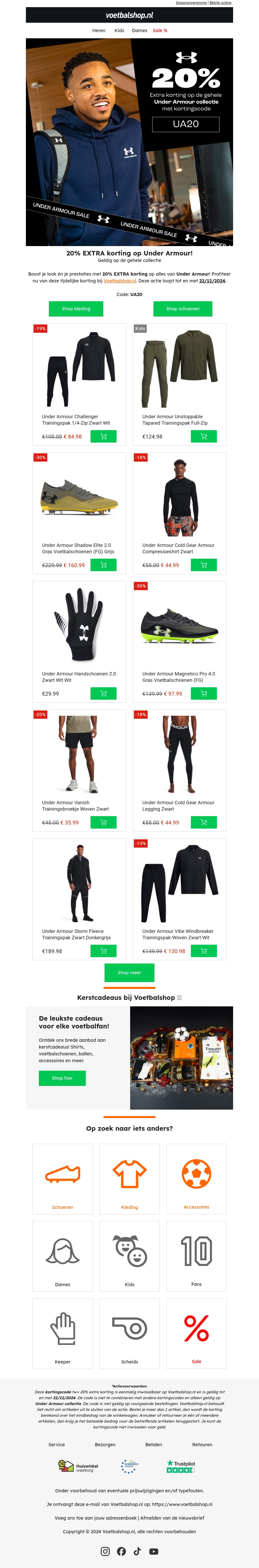 🚨20% EXTRA korting op Under Armour! 🚨20% EXTRA korting op Under Armour!