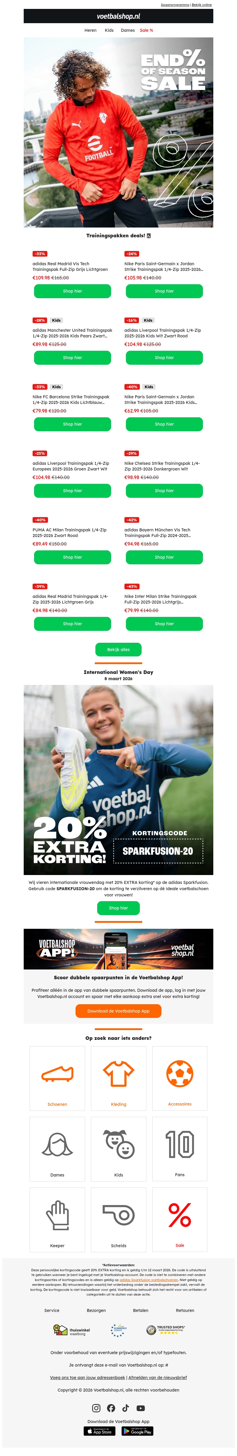 End-of-Season Trainingspakken Deals! End-of-Season Trainingspakken Deals!