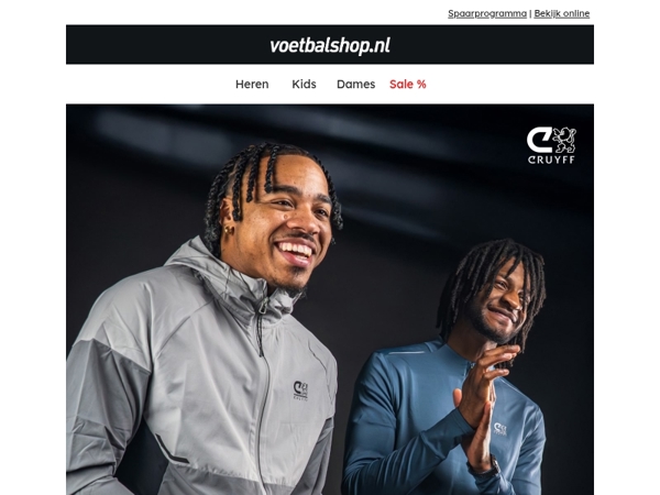 😍 Tot 70% korting op Cruyff kleding!