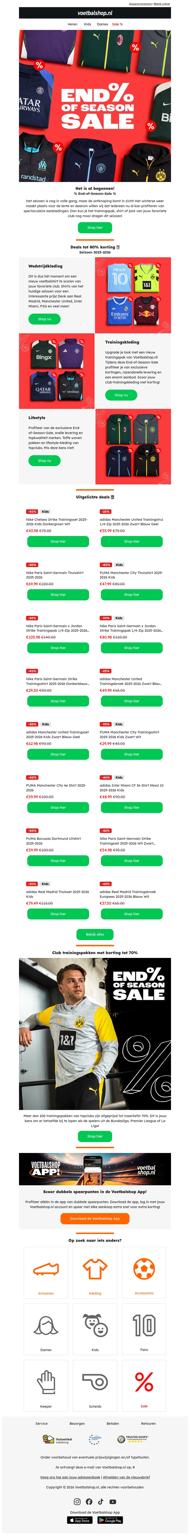 💸 End-of-Season-Sale met korting tot 80% 💸 End-of-Season-Sale met korting tot 80%