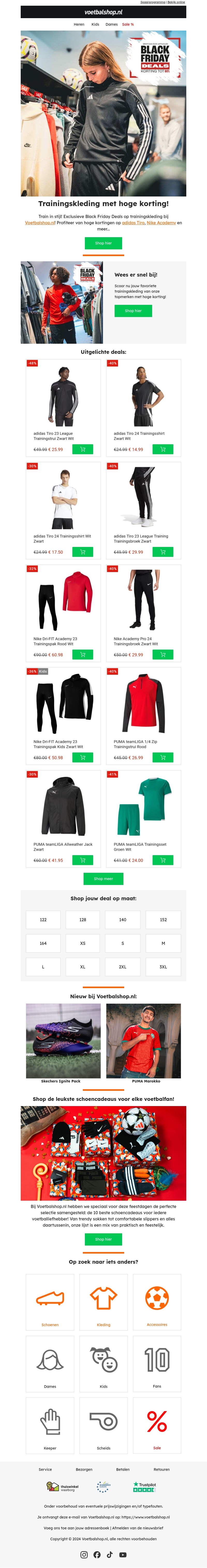 Exclusieve Black Friday kortingen op Nike en adidas trainingskleding! Exclusieve Black Friday kortingen op Nike en adidas trainingskleding!