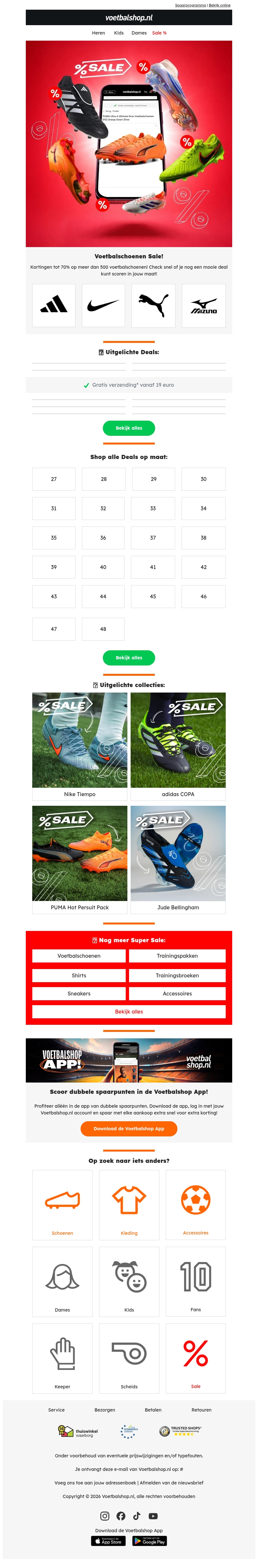 đ¸ Voetbalschoenen Super Sale! Kortingen tot 70% đ¸ Voetbalschoenen Super Sale! Kortingen tot 70%