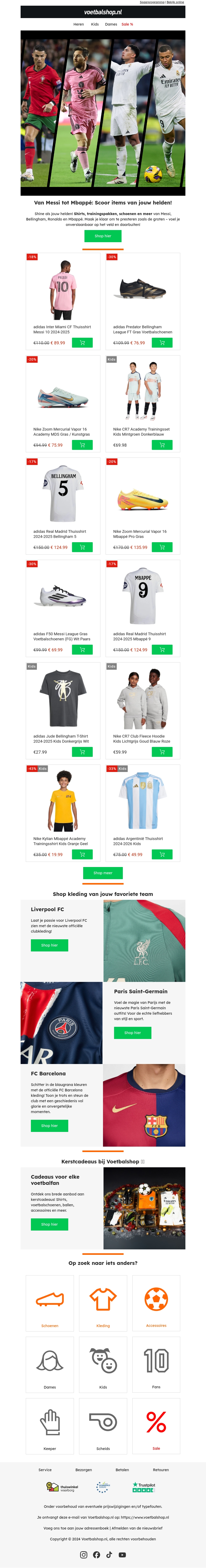 Van Messi tot Mbappé: scoor items van jouw helden! Van Messi tot Mbappé: scoor items van jouw helden!