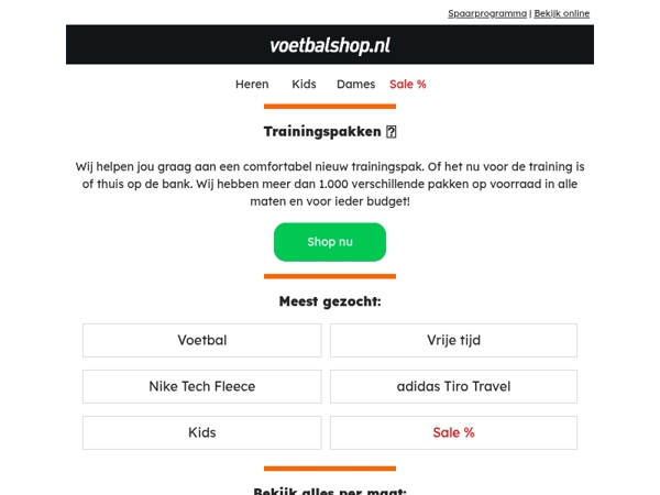 Trainingspakken Top #10