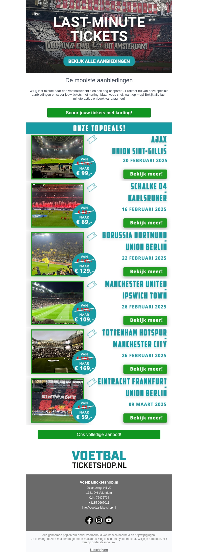 ⚡ Last-minute voetbaltickets – Scoor je korting nu! ⚡ Last-minute voetbaltickets – Scoor je korting nu!