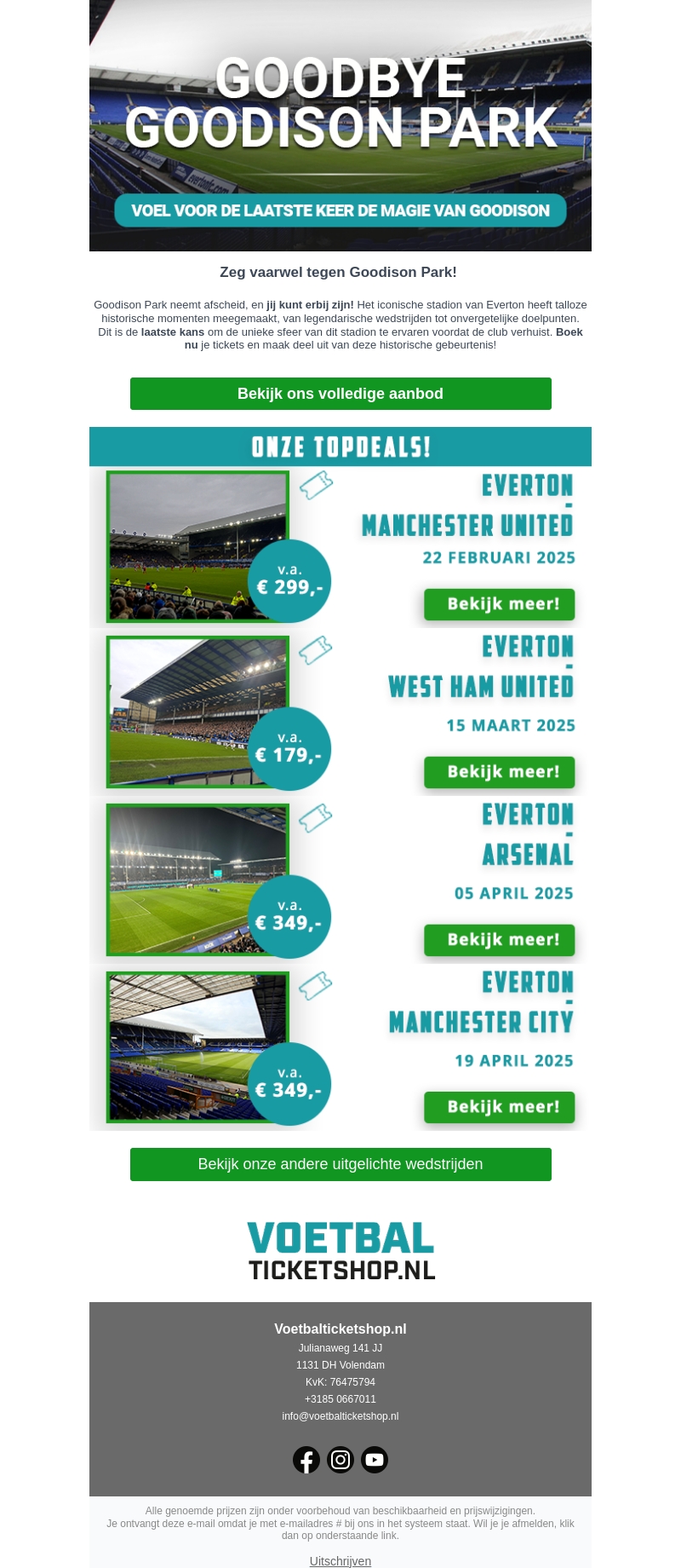 Een historisch afscheid: Goodison Park Een historisch afscheid: Goodison Park