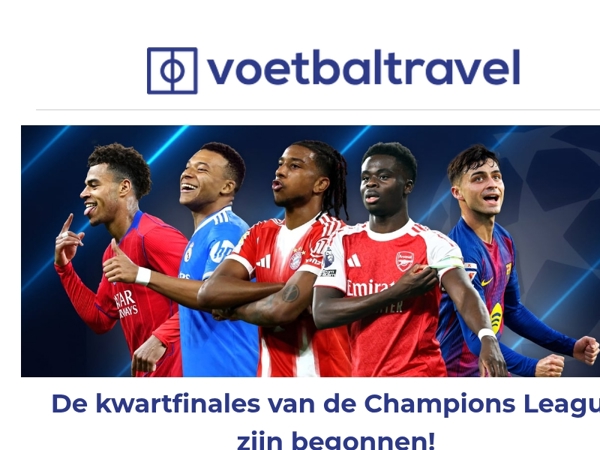 🏆 De kwartfinales van de Champions League zijn begonnen