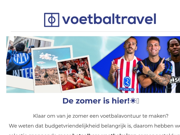 Betaalbare zomer voetbalreizen ☀️⚽