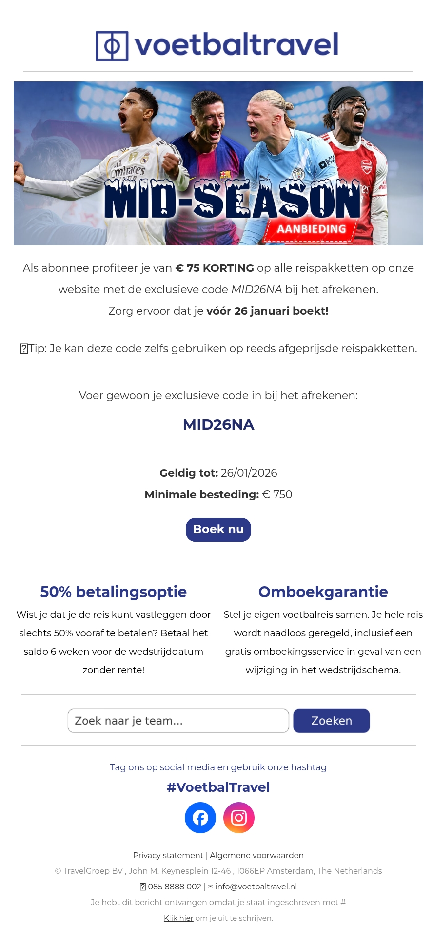 🏷️⚽ Mid-season aanbieding 🏷️⚽ Mid-season aanbieding