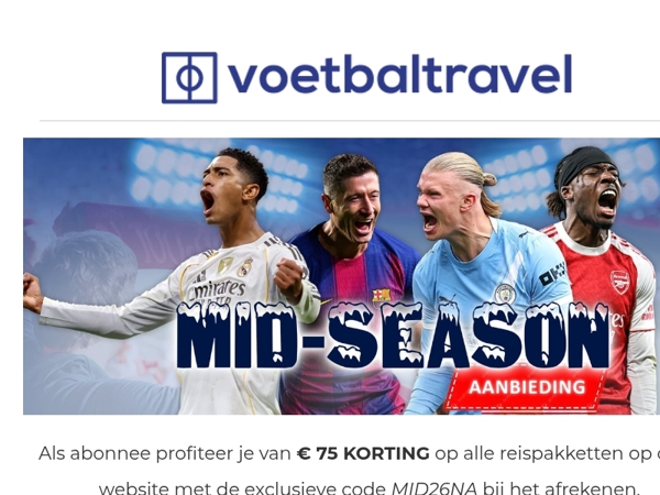 🏷️⚽ Mid-season aanbieding