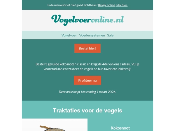 Claim je gratis kokosnoot!