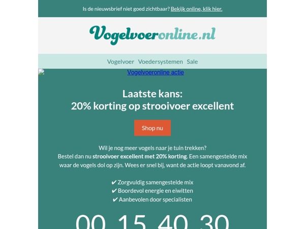 Bestel strooivoer met korting!