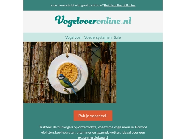 Vogelmousse 250g 4+1 gratis.