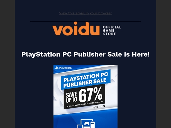 🕹️ PlayStation PC Publisher Sale Is Here!