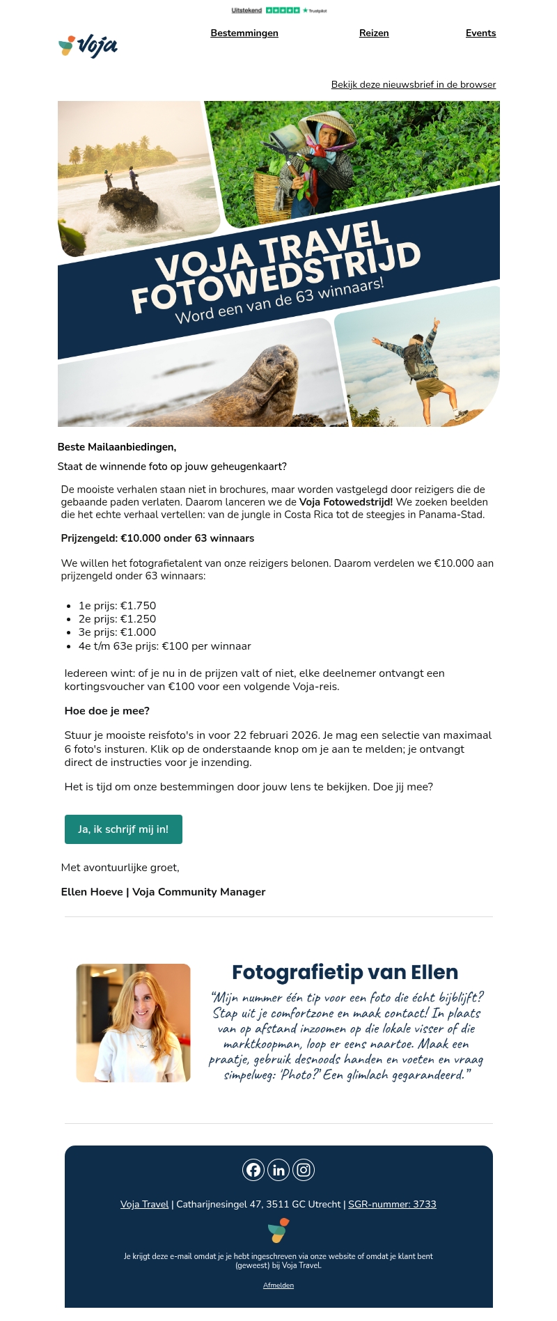 Voja Fotowedstrijd – Vertel jouw reisverhaal Voja Fotowedstrijd – Vertel jouw reisverhaal