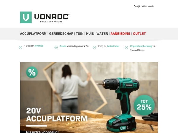 VPower 20V Accuplatform aanbiedingen!⚡