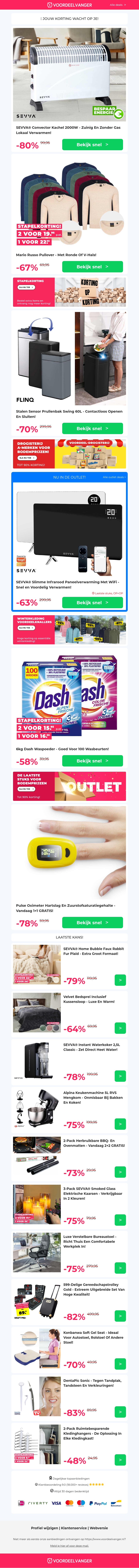 ⚡️ 80% KORTING: Elektrische Kachel (Bespaar Energie!) / Mario Russo Pullover / Sensor Prullenbak / Dash Waspoeder / Oximeter ⚡️ 80% KORTING: Elektrische Kachel (Bespaar Energie!) / Mario Russo Pullover / Sensor Prullenbak / Dash Waspoeder / Oximeter