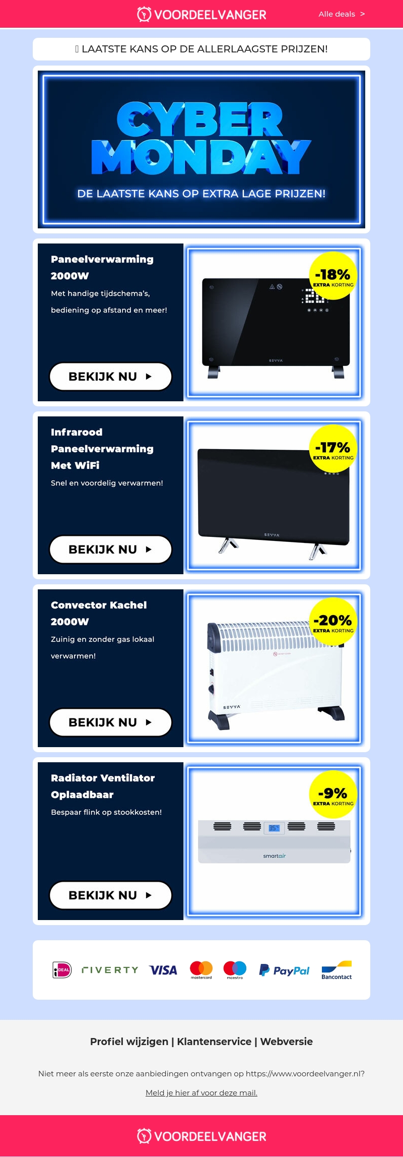 β‘οΈπ CYBER MONDAY: De laatste kans op EXTRA KORTING! β‘οΈπ CYBER MONDAY: De laatste kans op EXTRA KORTING!