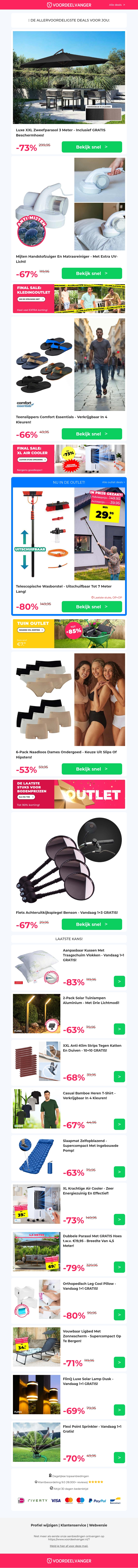 βοΈπ ERG GEWILD: XXL Parasol -73% Korting / Mijten Handstofzuiger / Teenslippers / Naadloos Ondergoed / Fiets Achteruitkijkspiegel 1+3 βοΈπ ERG GEWILD: XXL Parasol -73% Korting / Mijten Handstofzuiger / Teenslippers / Naadloos Ondergoed / Fiets Achteruitkijkspiegel 1+3