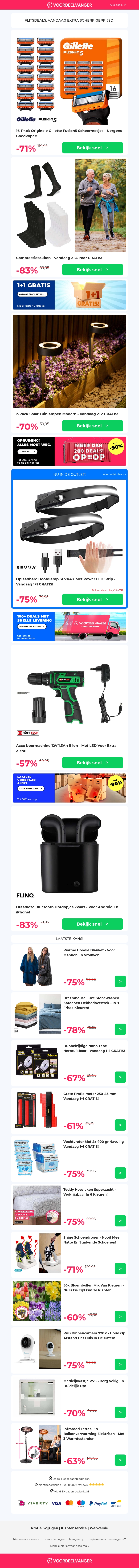 π₯ KNALPRIJS π₯ 16x Gillette Fusion5 Scheermesjes -71% / Compressiesokken 2+4 Gratis / Solar Tuinlampen 2+2 / Accu Boormachine / Bluetooth Oordopjes π₯ KNALPRIJS π₯ 16x Gillette Fusion5 Scheermesjes -71% / Compressiesokken 2+4 Gratis / Solar Tuinlampen 2+2 / Accu Boormachine / Bluetooth Oordopjes