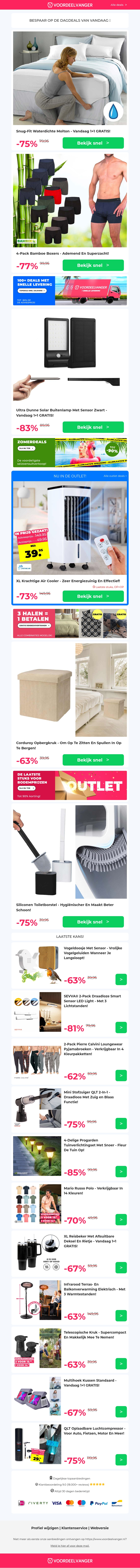 ⚠️ OP=OP ⚠️ Waterdichte Molton 1+1 Gratis / 4x Bamboe Boxers / Ultra Dunne Buitenlamp 1+1 / Opbergkruk / Siliconen WC Borstel ⚠️ OP=OP ⚠️ Waterdichte Molton 1+1 Gratis / 4x Bamboe Boxers / Ultra Dunne Buitenlamp 1+1 / Opbergkruk / Siliconen WC Borstel