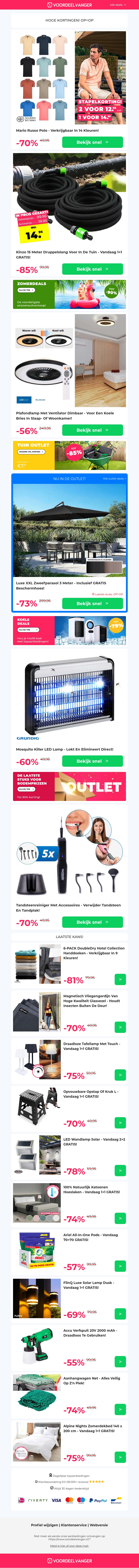 π Stapelkorting: Mario Russo Polo (-70% OP=OP) / Druppelslang 1+1 / Plafondlamp Ventilator / Mosquito Killer / Tandsteenreiniger π Stapelkorting: Mario Russo Polo (-70% OP=OP) / Druppelslang 1+1 / Plafondlamp Ventilator / Mosquito Killer / Tandsteenreiniger