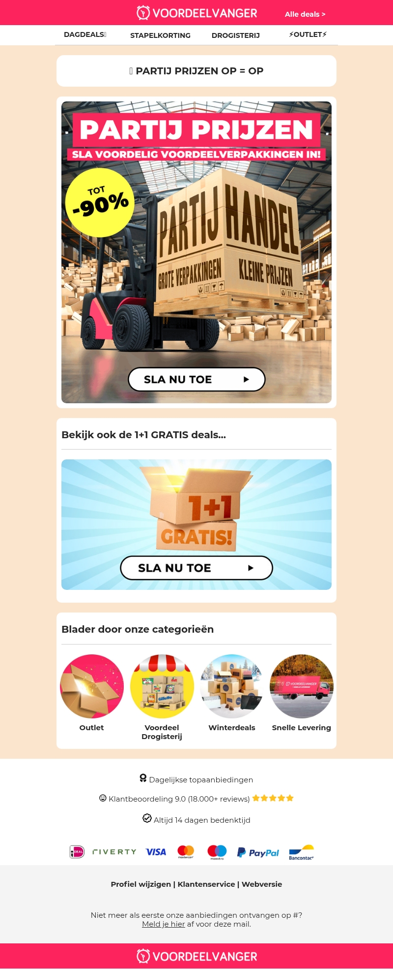 Groot inkopen = Besparen! π€ Partijhandel OP=OP | 1+1 GRATIS deals Groot inkopen = Besparen! π€ Partijhandel OP=OP | 1+1 GRATIS deals