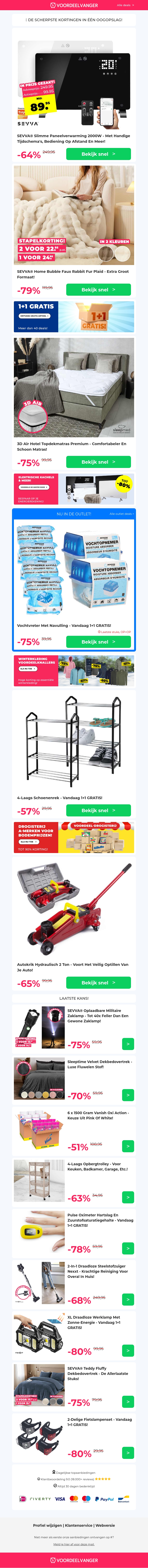 π₯ Voordelig Verwarmen π₯ Paneelverwarming (10% EXXTRA Korting) / Bubble Fur Deken / 3D Hotel Topdekmatras / Schoenenrek 1+1 / Autokrik π₯ Voordelig Verwarmen π₯ Paneelverwarming (10% EXXTRA Korting) / Bubble Fur Deken / 3D Hotel Topdekmatras / Schoenenrek 1+1 / Autokrik