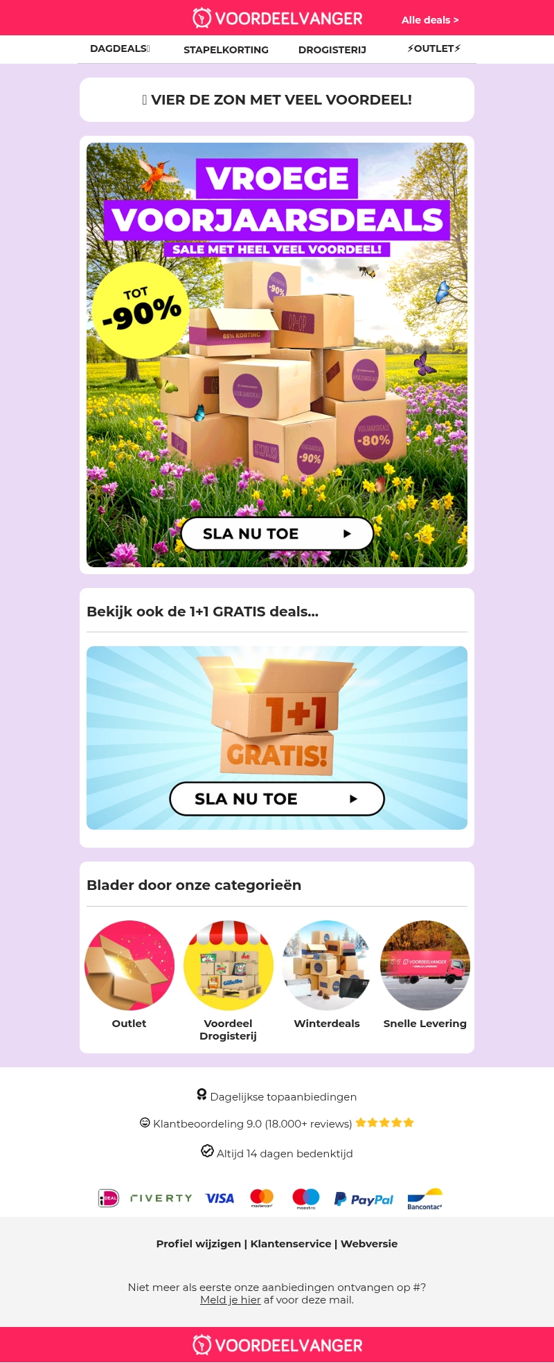 ☀️ VROEGE VOORJAARSDEALS! Wees Er Als Eerste Bij 🐝 ☀️ VROEGE VOORJAARSDEALS! Wees Er Als Eerste Bij 🐝