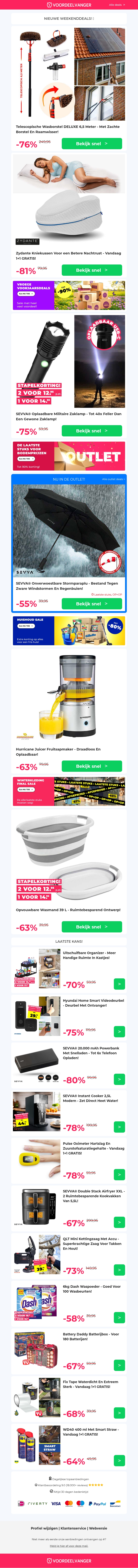 DELUXE β Wasborstel / Kniekussen (1+1 Gratis) / Militaire Zaklamp (Stapelkorting) / Fruitsapmaker / Wasmand DELUXE β Wasborstel / Kniekussen (1+1 Gratis) / Militaire Zaklamp (Stapelkorting) / Fruitsapmaker / Wasmand