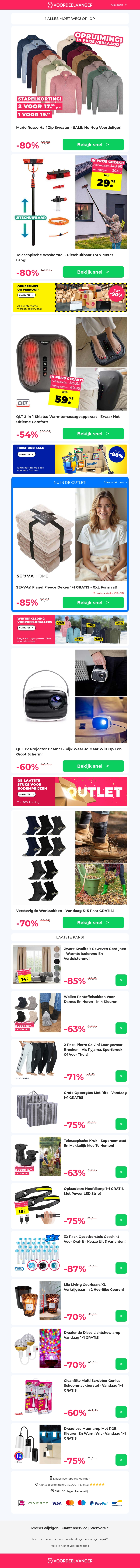 π¦ Opruiming: Mario Russo Sweater STAPELKORTING / Telescopische Wasborstel / Shiatsu Warmtemassage / TV Projector / Werksokken 5+5 π¦ Opruiming: Mario Russo Sweater STAPELKORTING / Telescopische Wasborstel / Shiatsu Warmtemassage / TV Projector / Werksokken 5+5