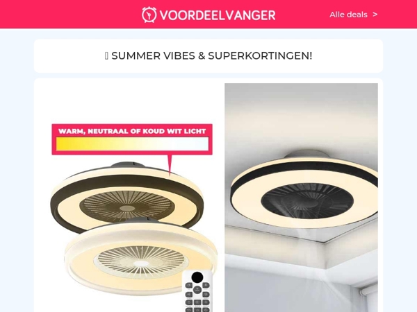💨 Ventilator MET Plafondlamp! €100 Korting 💶 / Muggenvanger 1+1 Gratis / Tuinbankje / Campinglamp 1+1 / Kattenverjager