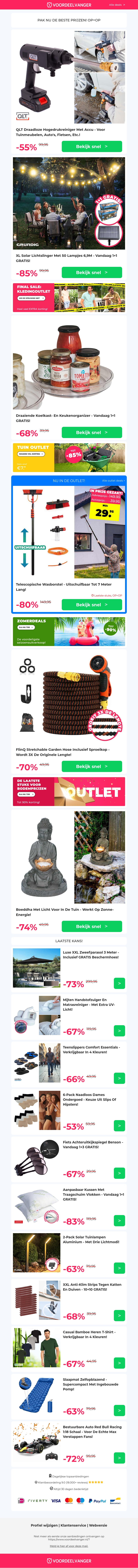 MEER KORTING π¦ Draadloze Hogedrukreiniger -55% / XL Lichtslinger 1+1 / Koelkastorganizer 1+1 / Uittrekbare Tuinslang / Boeddha Tuinlicht MEER KORTING π¦ Draadloze Hogedrukreiniger -55% / XL Lichtslinger 1+1 / Koelkastorganizer 1+1 / Uittrekbare Tuinslang / Boeddha Tuinlicht