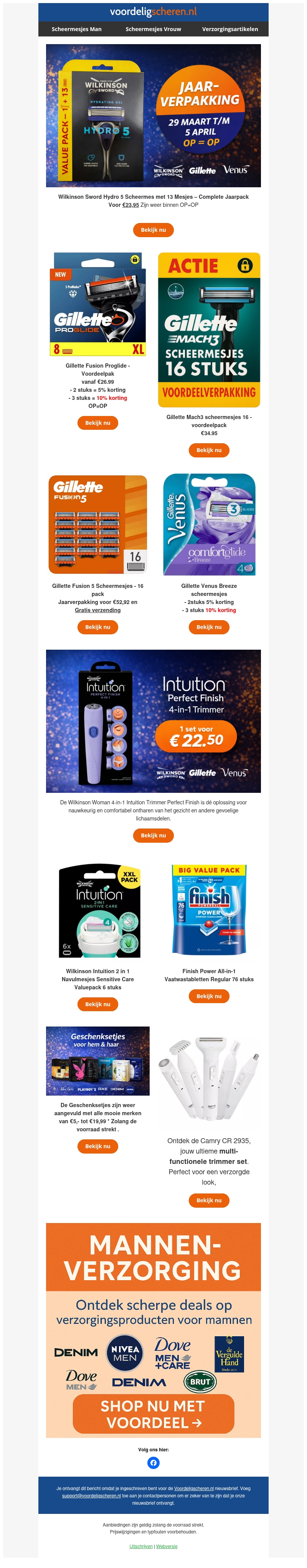 Gillette en Wilkinson Scheermesjes |Voordeelverpakking | Staffelkorting Gillette en Wilkinson Scheermesjes |Voordeelverpakking | Staffelkorting