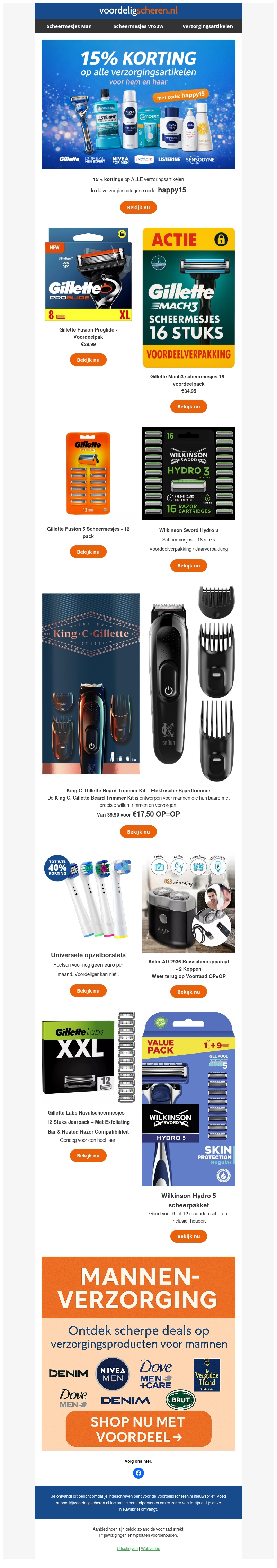 Gillette en Wilkin Scheermesjes | Alle verzorging |15% korting Gillette en Wilkin Scheermesjes | Alle verzorging |15% korting