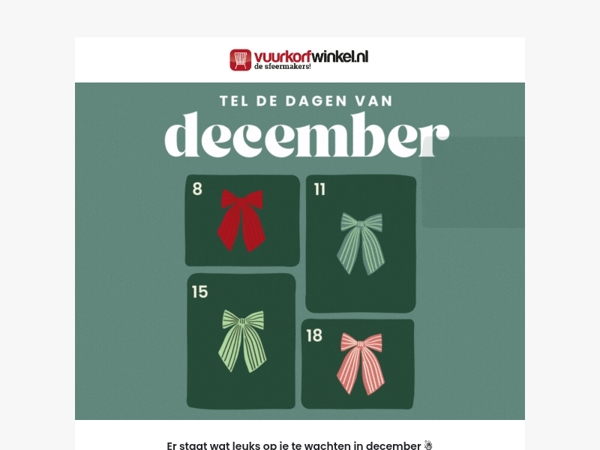 Tel de dagen van december & maak kans