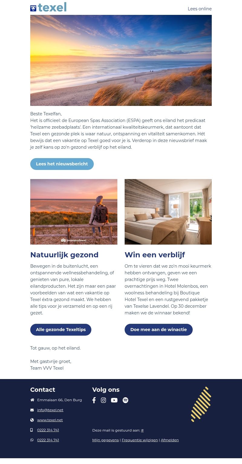 Texel, natuurlijk gezond Texel, natuurlijk gezond