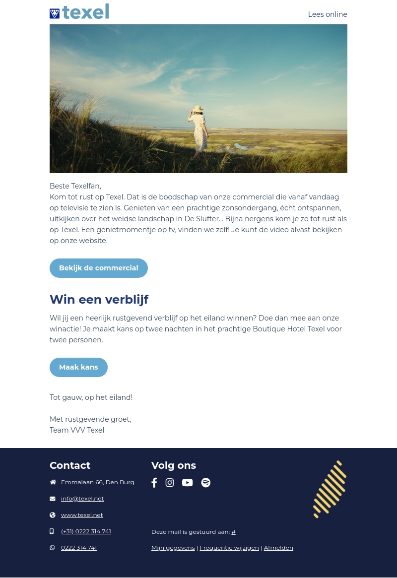 Kom tot rust op Texel Kom tot rust op Texel