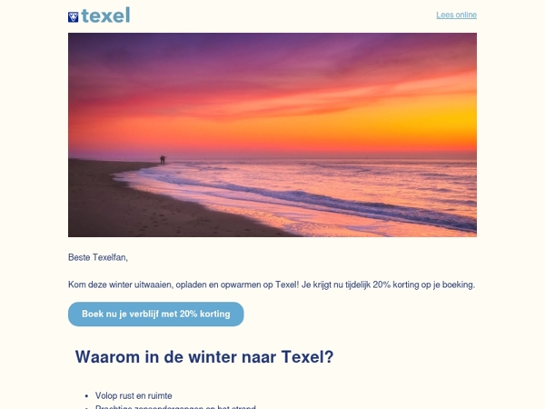 Boek nu met 20% Winterkorting!