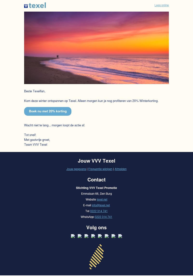 Wil je deze winter nog ontspannen op Texel? Wil je deze winter nog ontspannen op Texel?
