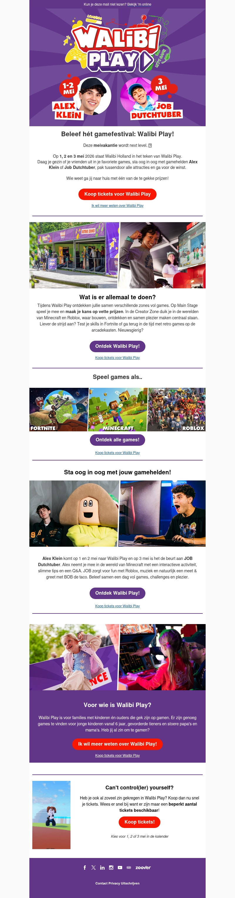 🎮 Ontmoet Dutchtuber en Alex Klein tijdens Walibi Play! 🎮 Ontmoet Dutchtuber en Alex Klein tijdens Walibi Play!