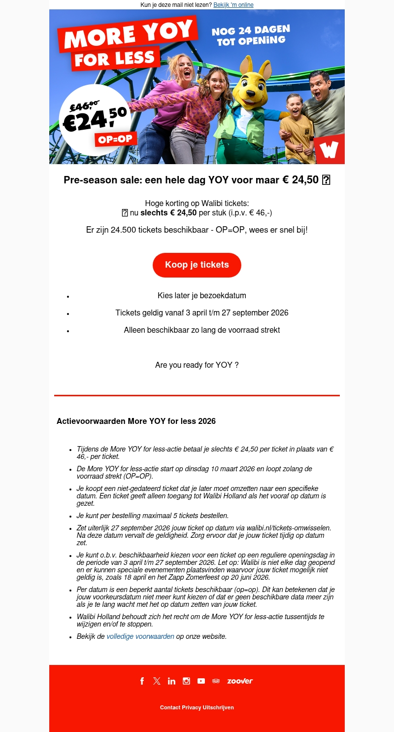 🎢 Walibi tickets voor maar € 24,50 🎢 Walibi tickets voor maar € 24,50