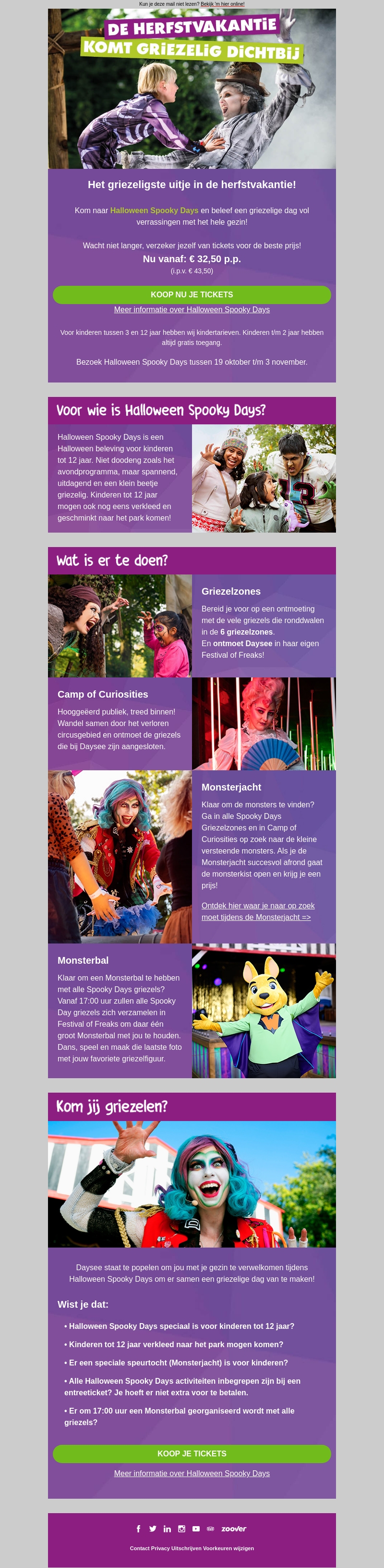 Het griezeligste uitje in de herfstvakantie! 🎃 Het griezeligste uitje in de herfstvakantie! 🎃