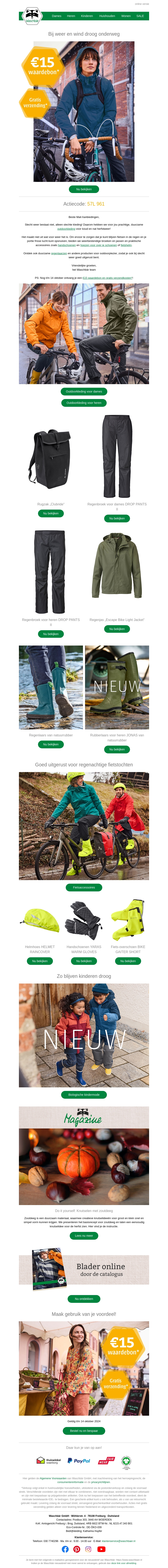 🎁 €15 waardebon en gratis verzending* 🚲🌨️ Goed voorbereid bij regen en wind 🎁 €15 waardebon en gratis verzending* 🚲🌨️ Goed voorbereid bij regen en wind